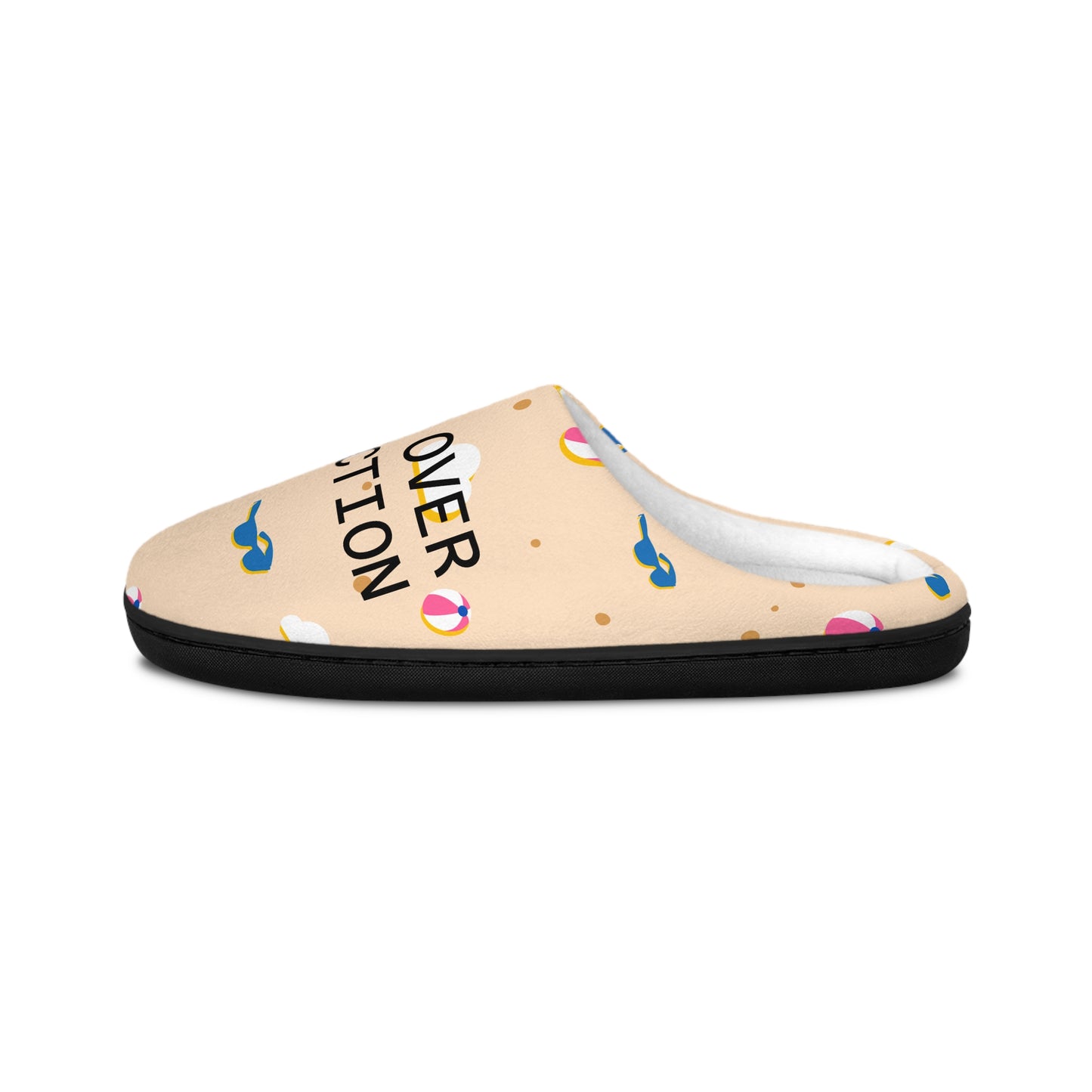 "Progess over Perfection" Cute & Comfy Women's Indoor Slippers - Perfect for Relaxation, Gift for Her, Cozy Style, Loungewear Essentials