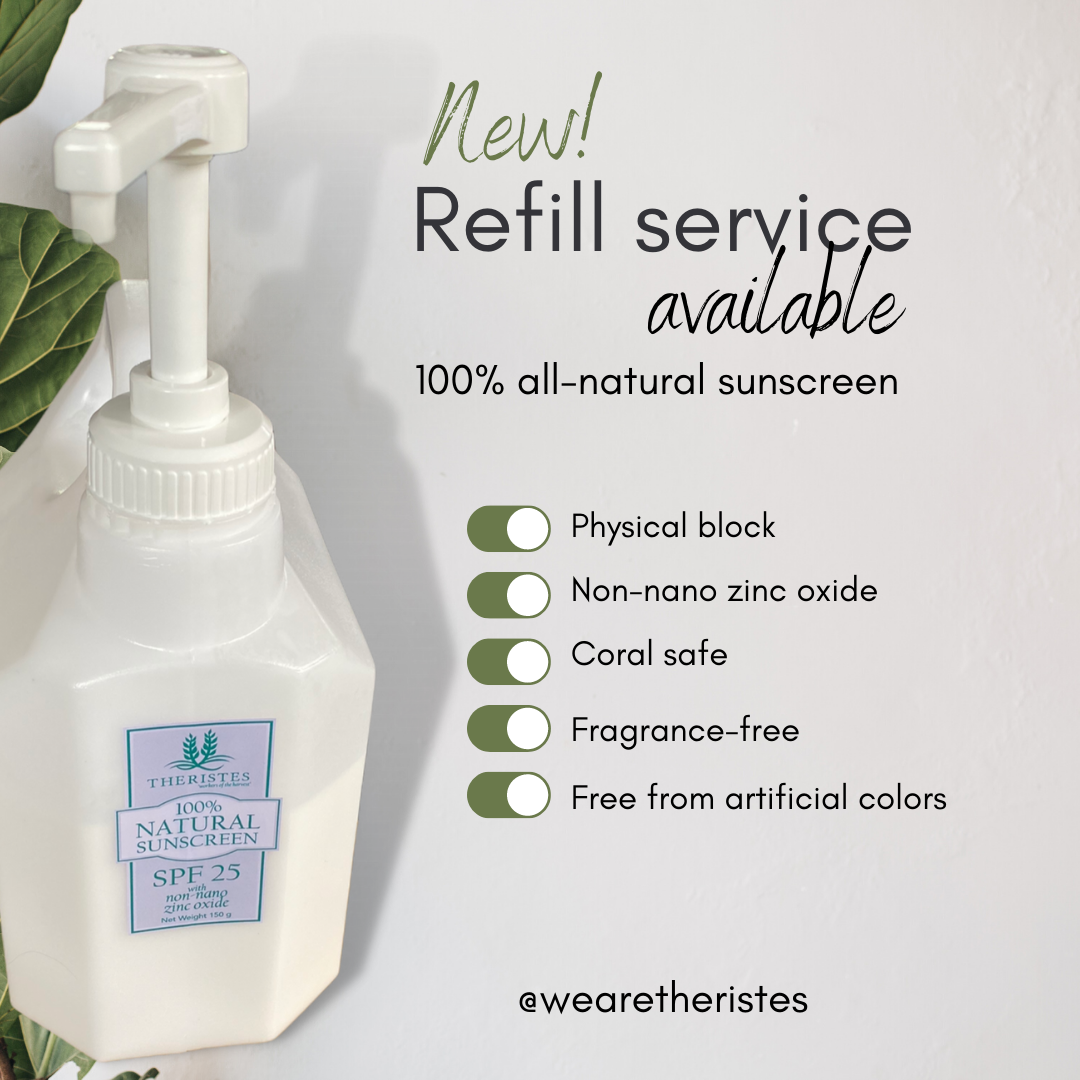NEW! Refill Service for Our 100% Natural Sunscreen