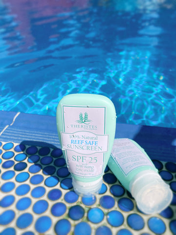 100% Natural REEF-SAFE Non-Toxic Sunscreen SPF 25 (sold in refillable silicone tubes)