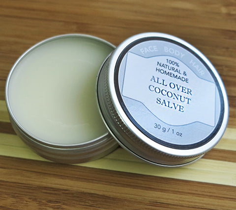 100% Natural and Homemade All Over Coconut Salve for Body, Face, Hair